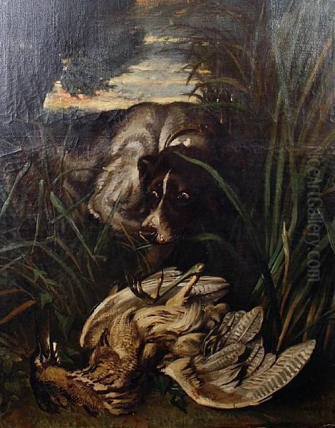 A Pair Of Hunting Still Lifes Oil Painting by Jean-Baptiste Oudry