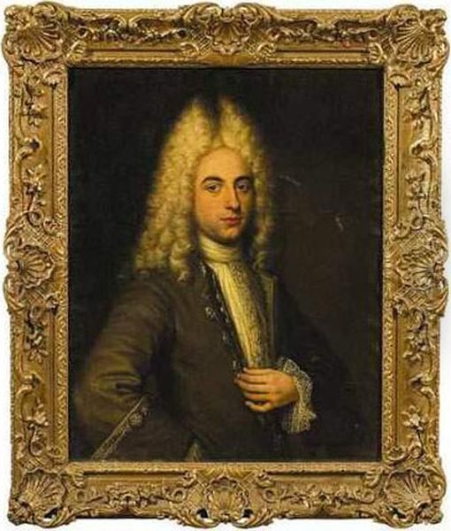 Portrait En Buste D'un Gentilhomme Oil Painting by Jean-Baptiste Oudry