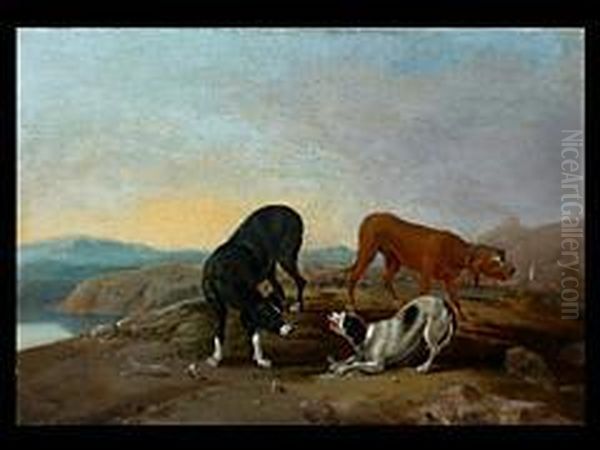 Landschaft Mit Hunden Oil Painting by Jean-Baptiste Oudry