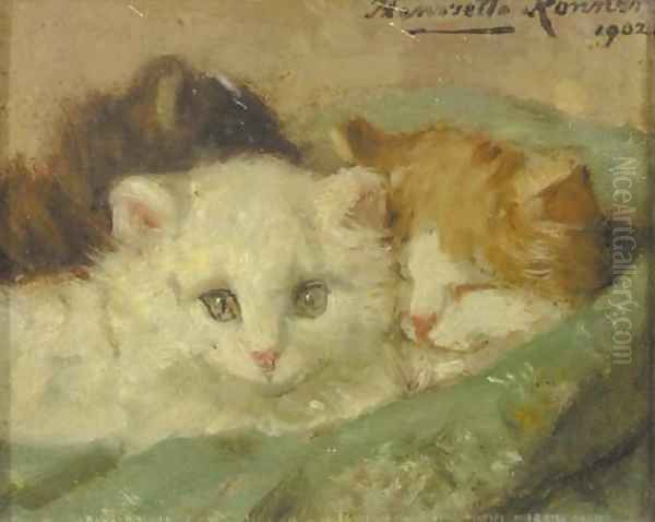 Kittens 2 Oil Painting by Henriette Ronner-Knip