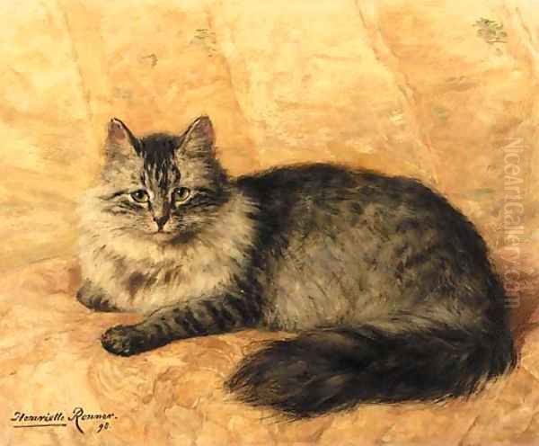 Peter the Cat Oil Painting by Henriette Ronner-Knip