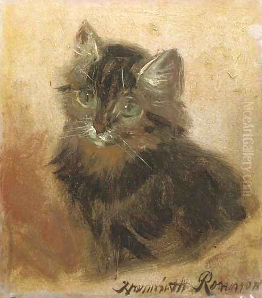 The little kitten Oil Painting by Henriette Ronner-Knip