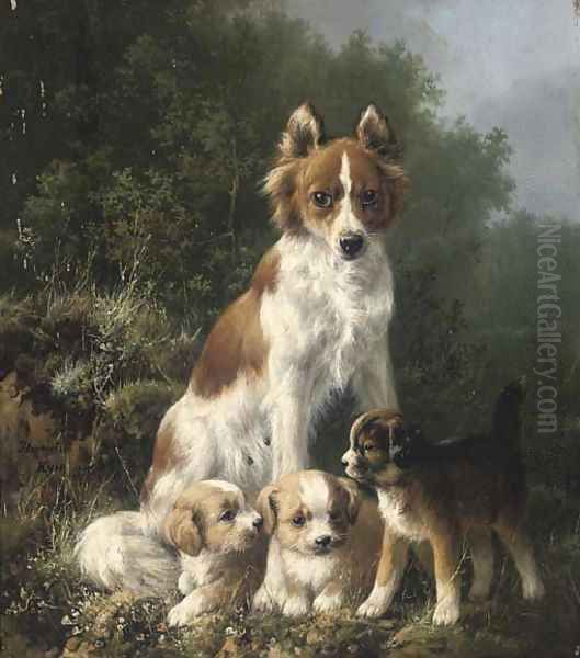 The new arrivals Oil Painting by Henriette Ronner-Knip