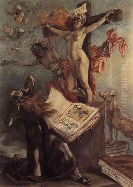 The Temptation of St. Anthony Oil Painting by Felicien Rops