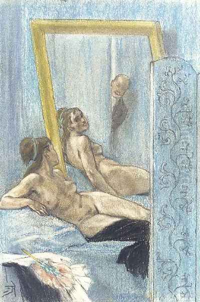 Demangeaison Oil Painting by Felicien Rops