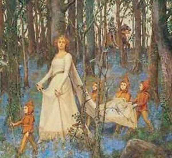 The Fairy Wood Oil Painting by Henry Meynell Rheam