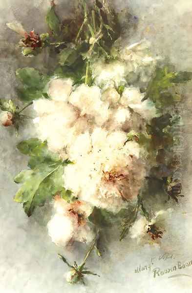 Peonies in bloom Oil Painting by Margaretha Roosenboom