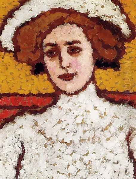 Zora in a Broad-Brimmed Hat Oil Painting by Jozsef Rippl-Ronai