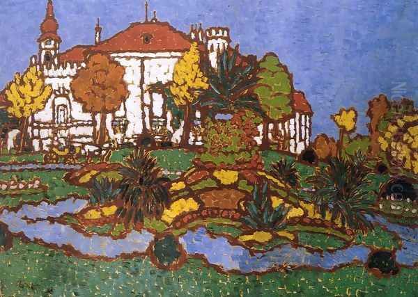 Mansion at Geszt 1912 Oil Painting by Jozsef Rippl-Ronai