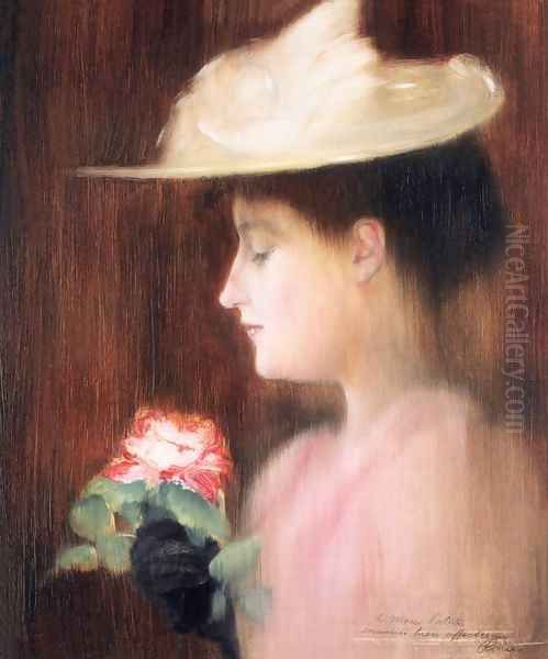 Portrait of Mrs Pataki 1892 Oil Painting by Jozsef Rippl-Ronai