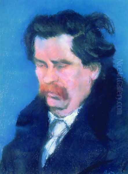 Zsigmond Moricz 1923 Oil Painting by Jozsef Rippl-Ronai