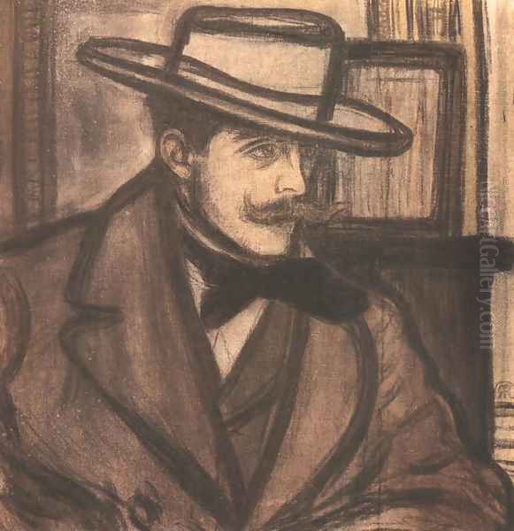 Portrait of James Pitcairn Knowles 1892 Oil Painting by Jozsef Rippl-Ronai