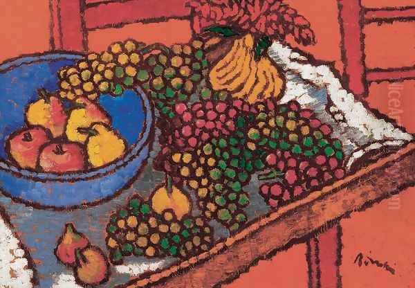 Still-life with Geape Oil Painting by Jozsef Rippl-Ronai