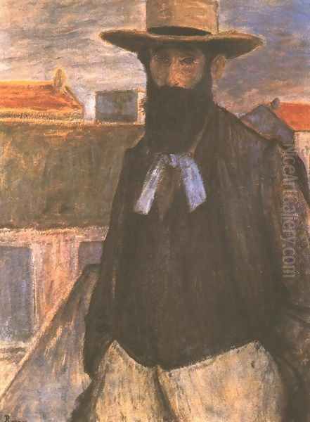 Portrait of Aristide Maillol 1899 Oil Painting by Jozsef Rippl-Ronai