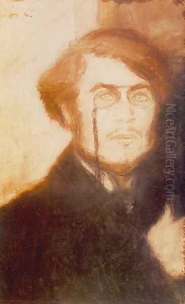 Portrait of Pierre Bonnard 1897 Oil Painting by Jozsef Rippl-Ronai