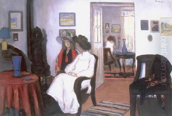 White Wall, Brown Furniture 1903 Oil Painting by Jozsef Rippl-Ronai