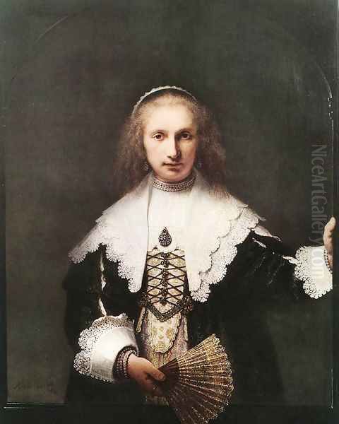 Agatha Bas Oil Painting by Harmenszoon van Rijn Rembrandt