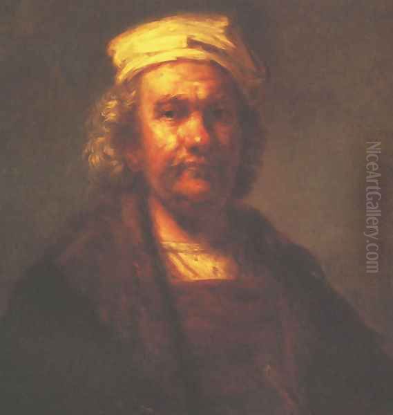 Self-Portrait Oil Painting by Harmenszoon van Rijn Rembrandt