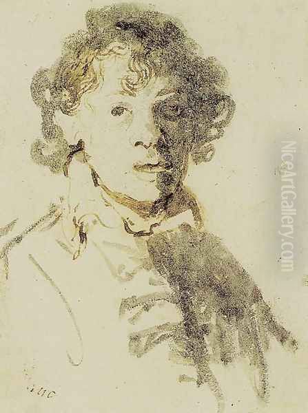 Self-Portrait I Oil Painting by Harmenszoon van Rijn Rembrandt