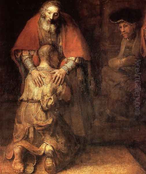 The Return of the Prodigal Son [detail] Oil Painting by Harmenszoon van Rijn Rembrandt