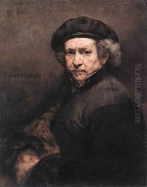 Self-Portrait III Oil Painting by Harmenszoon van Rijn Rembrandt