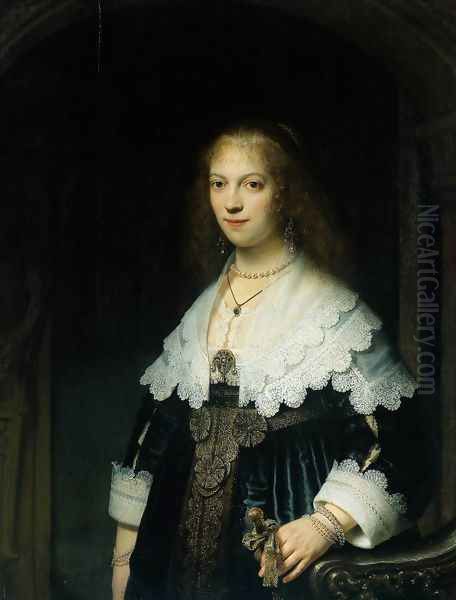 Portrait of Maria Trip (1619-1683) Oil Painting by Harmenszoon van Rijn Rembrandt