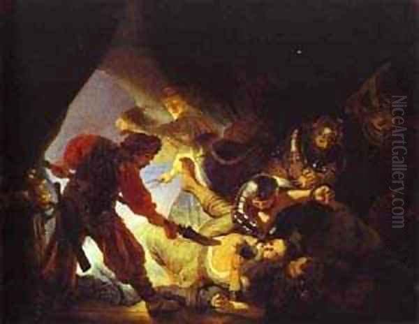 The Blinding Of Samson 1636 Oil Painting by Harmenszoon van Rijn Rembrandt