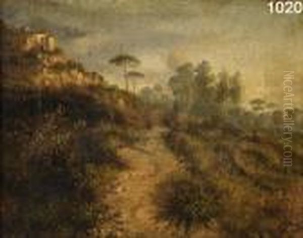 Paesaggio Oil Painting by Filippo Palizzi