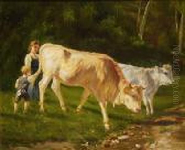 Scena Pastorale Oil Painting by Filippo Palizzi