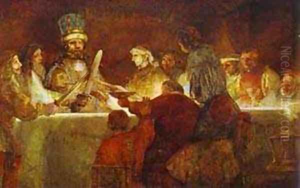 The Conspiracy Of Claudius (Or Julius) Civilis 1661 Oil Painting by Harmenszoon van Rijn Rembrandt