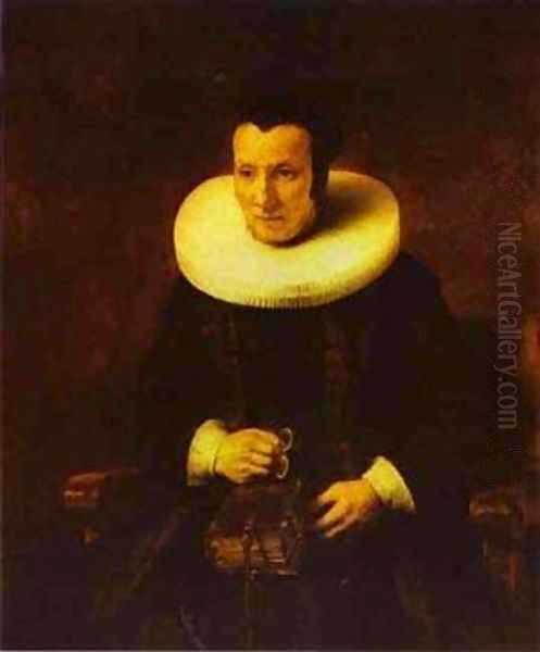 An Old Lady With A Book 1647 Oil Painting by Harmenszoon van Rijn Rembrandt