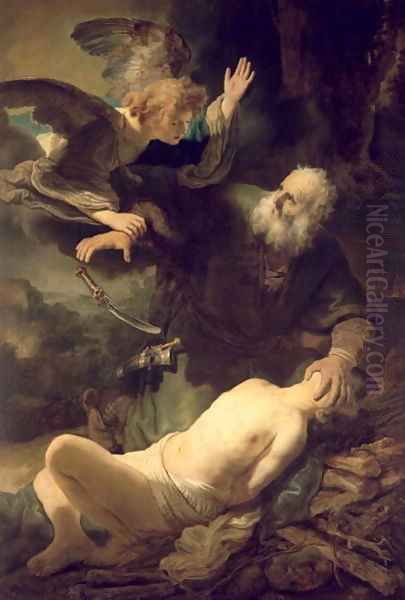 The Sacrifice of Abraham 1635 Oil Painting by Harmenszoon van Rijn Rembrandt