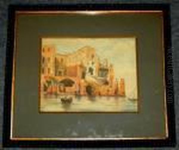 Borgo Marinaro Sullacosta Con Barche Oil Painting by Giuseppe Palizzi