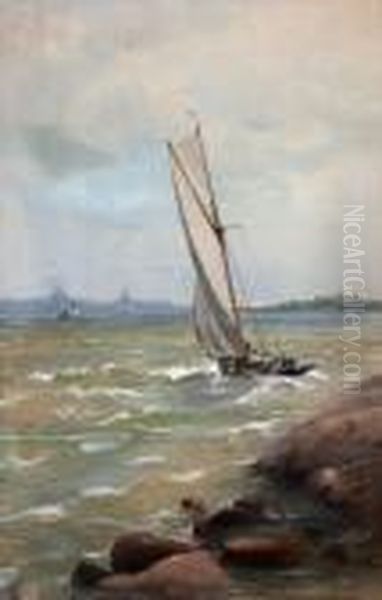 Stockholms Redd Oil Painting by Anna Palm De Rosa