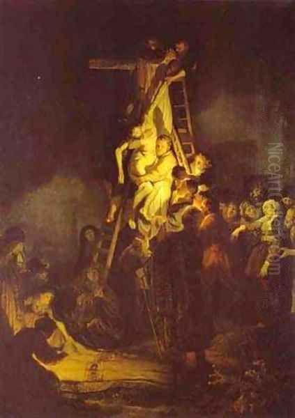 Descent From The Cross 1634 Oil Painting by Harmenszoon van Rijn Rembrandt