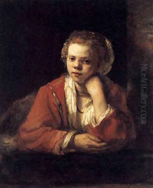 Girl at a Window 1651 Oil Painting by Harmenszoon van Rijn Rembrandt