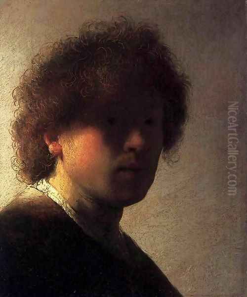 Self Portrait 1628 Oil Painting by Harmenszoon van Rijn Rembrandt