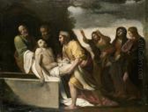 Trasporto Di Cristo Al Sepolcro Oil Painting by Acopo D'Antonio Negretti (see Palma Giovane)