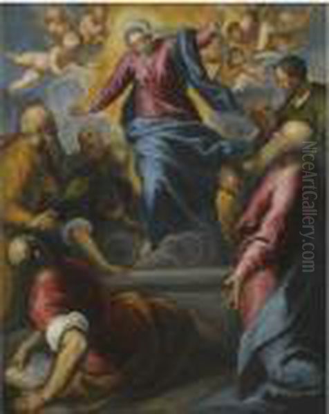 The Assumption Oil Painting by Acopo D'Antonio Negretti (see Palma Giovane)