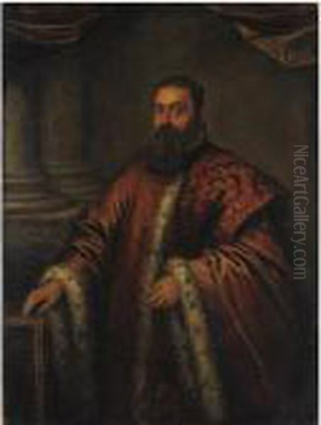 Ritratto Del Senatore Soranzo Oil Painting by Acopo D'Antonio Negretti (see Palma Giovane)