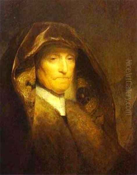 Portrait Of The Artists Mother 1629 Oil Painting by Harmenszoon van Rijn Rembrandt