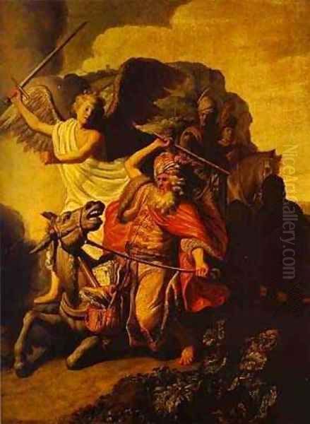 The Ass Of Balaam Talking Before The Angel 1626 Oil Painting by Harmenszoon van Rijn Rembrandt