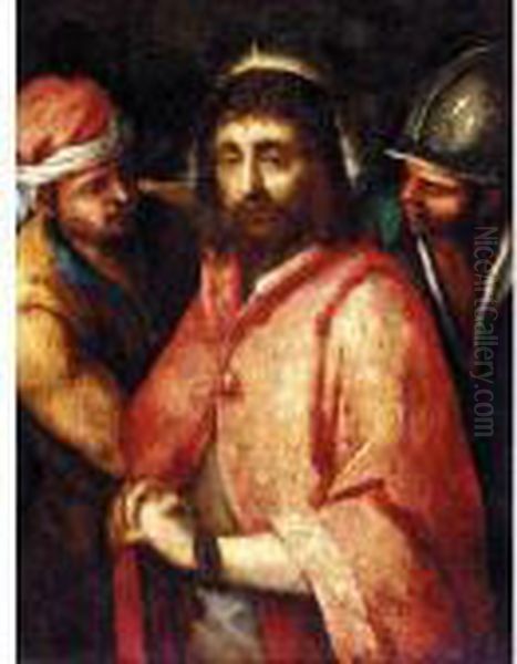 Ecce Homo Oil Painting by Acopo D'Antonio Negretti (see Palma Giovane)