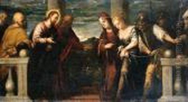 Palma, J. Oil Painting by Acopo D'Antonio Negretti (see Palma Giovane)