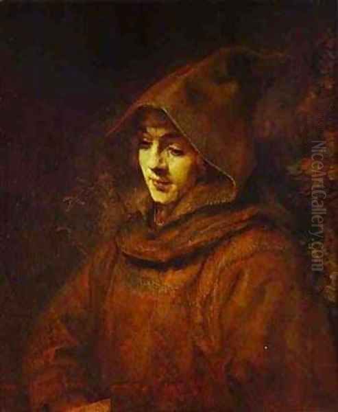 Titus In A Monk Habit 1660 Oil Painting by Harmenszoon van Rijn Rembrandt