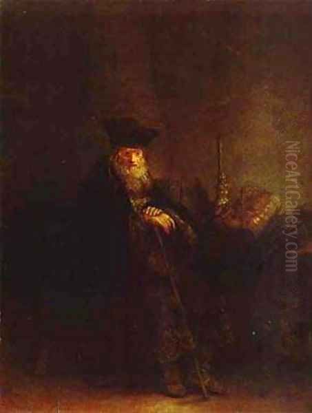 Old Rabbi 1642 Oil Painting by Harmenszoon van Rijn Rembrandt