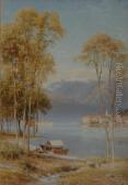 A Scene Of The Italian Lakes Oil Painting by Harry Sutton Palmer