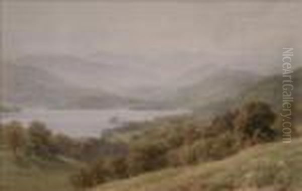 Windermere Above Lowood Oil Painting by Harry Sutton Palmer