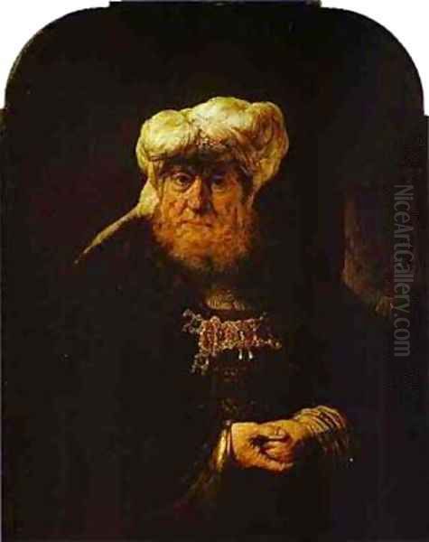 The King Uzziah Stricken With Leprosy 1635 Oil Painting by Harmenszoon van Rijn Rembrandt