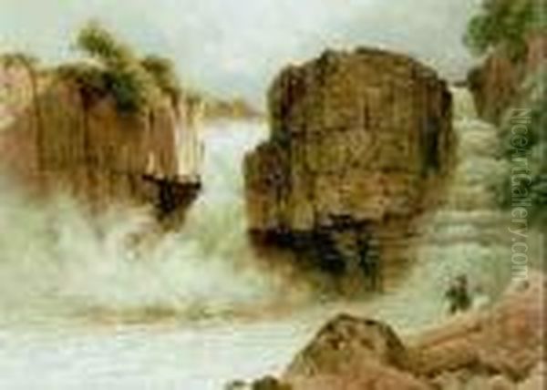 High Force Of The Tees Oil Painting by Harry Sutton Palmer